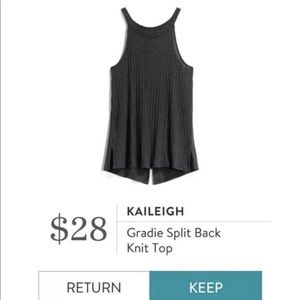 NWT Stitchfix Kaileigh Gradie split back knit tank